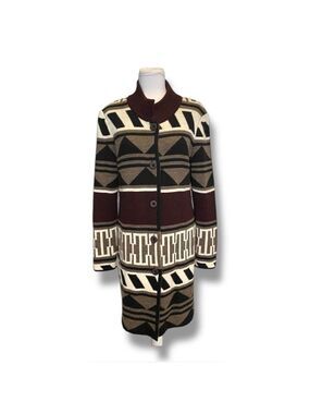 GiGiO Italy Southwest Geometric Knit Cardigan Coat Sweater Jacket Women’s XL